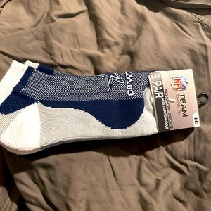 Dallas Cowboys NFL Team Apparel No-Show Socks -3 Pair, Size:L. NWT